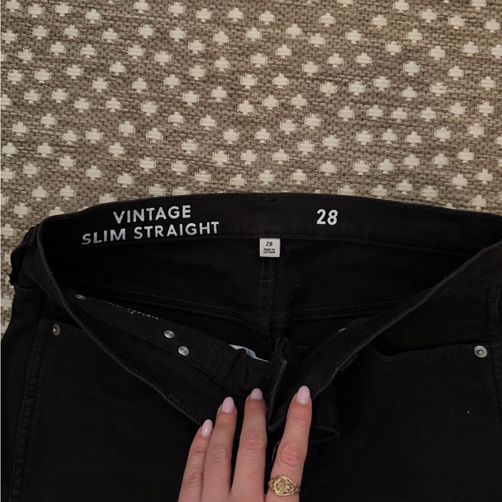 J. Crew Black Straight Leg Jeans